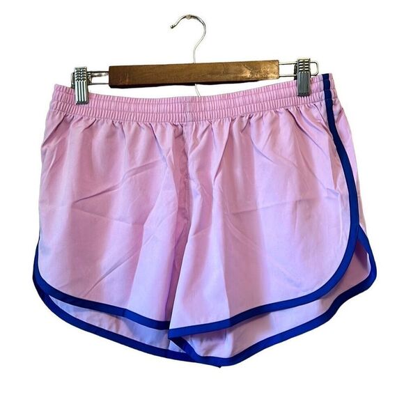 Desirable Time Womens Medium Running Shorts Athletic Blue Trim Elastic‎ Waist - Picture 1 of 3